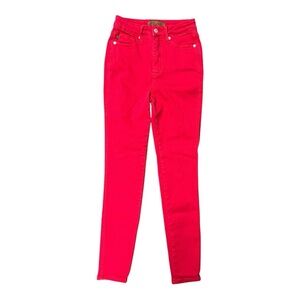 Judy Blue - EC -  Red Skinny Jeans High-Waisted